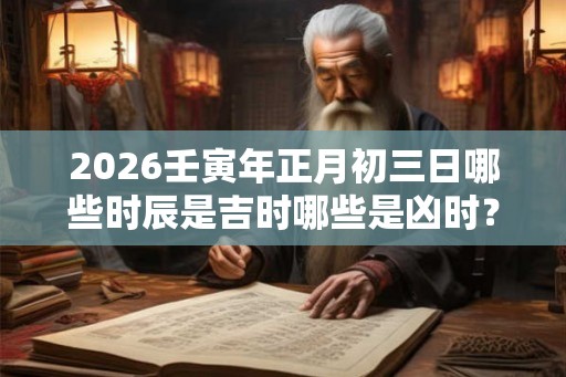 2026壬寅年正月初三日哪些时辰是吉时哪些是凶时? 2026壬寅年正月初三日哪些时辰是吉时哪些是凶时?