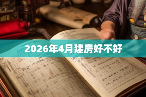 2026年4月建房好不好