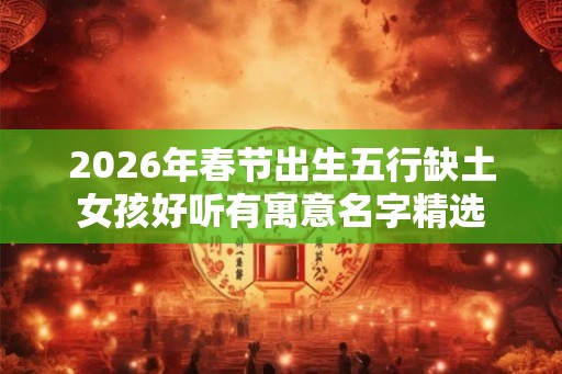 2026年春节出生五行缺土女孩好听有寓意名字精选