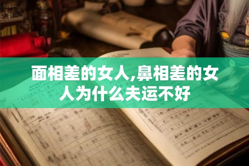 面相差的女人,鼻相差的女人为什么夫运不好