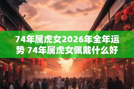 74年属虎女2026年全年运势 74年属虎女佩戴什么好