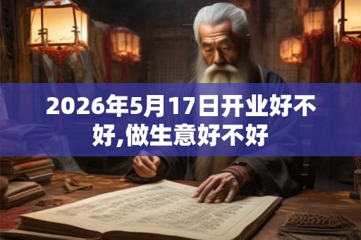 2026年5月17日开业好不好,做生意好不好