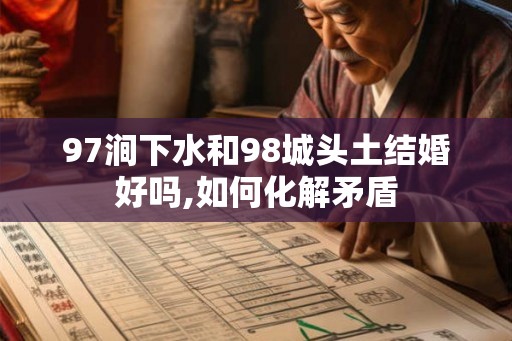 97涧下水和98城头土结婚好吗,如何化解矛盾 97涧下水和98城头土结婚好吗,如何化解矛盾