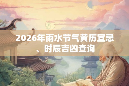 2026年雨水节气黄历宜忌、时辰吉凶查询