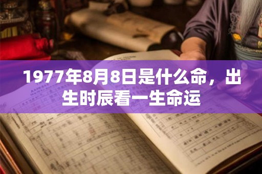1977年8月8日是什么命,出生时辰看一生命运 1977年8月8日是什么命,出生时辰看一生命运