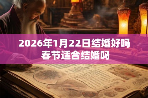 2026年1月22日结婚好吗 春节适合结婚吗