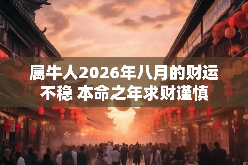 属牛人2026年八月的财运不稳 本命之年求财谨慎