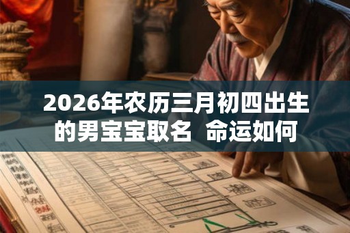 2026年农历三月初四出生的男宝宝取名  命运如何