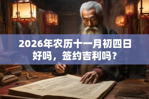 2026年农历十一月初四日好吗，签约吉利吗？