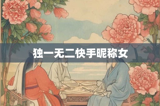 独一无二快手昵称女