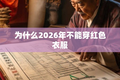 为什么2026年不能穿红色衣服