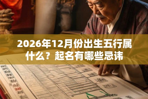 2026年12月份出生五行属什么？起名有哪些忌讳