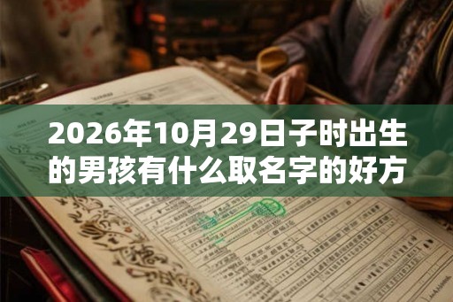 2026年10月29日子时出生的男孩有什么取名字的好方法 2026年10月29日子时出生的男孩有什么取名字的好方法