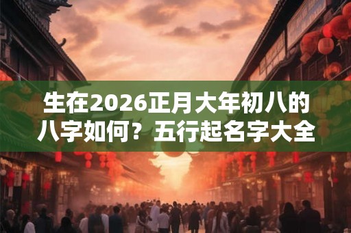 生在2026正月大年初八的八字如何？五行起名字大全！