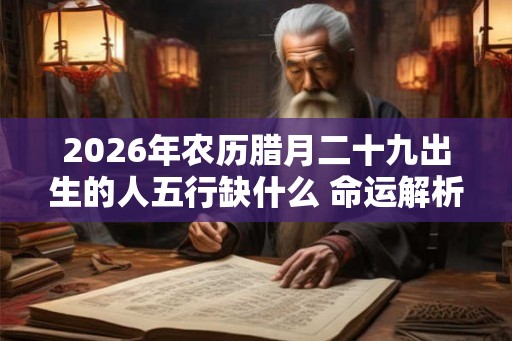 2026年农历腊月二十九出生的人五行缺什么 命运解析八字起名 2026年农历腊月二十九出生的人五行缺什么 命运解析八字起名