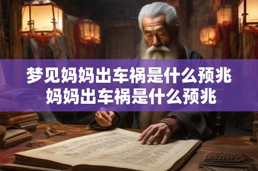 梦见妈妈出车祸是什么预兆 妈妈出车祸是什么预兆