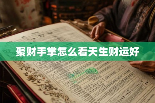 聚财手掌怎么看天生财运好