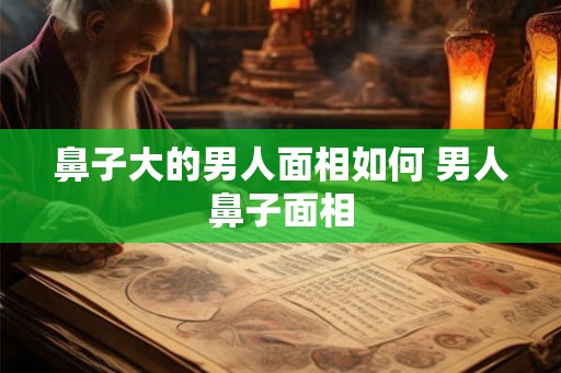 鼻子大的男人面相如何 男人鼻子面相