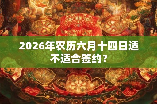 2026年农历六月十四日适不适合签约？