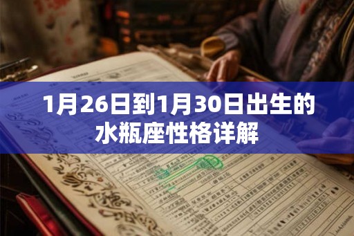 1月26日到1月30日出生的水瓶座性格详解