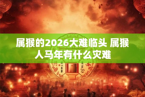 属猴的2026大难临头 属猴人马年有什么灾难