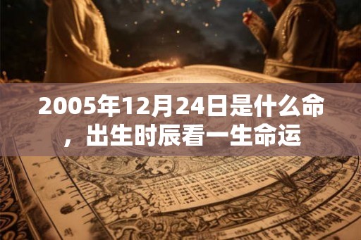 2005年12月24日是什么命，出生时辰看一生命运