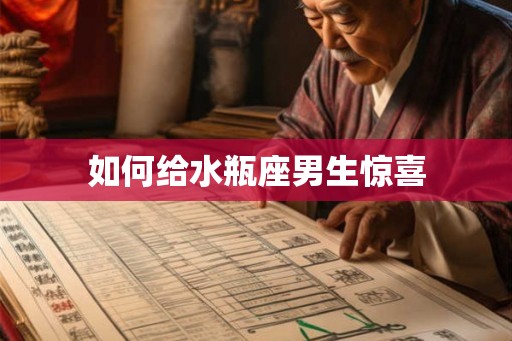 如何给水瓶座男生惊喜 如何给水瓶座男生惊喜
