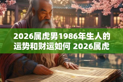 2026属虎男1986年生人的运势和财运如何 2026属虎男财运运势如何