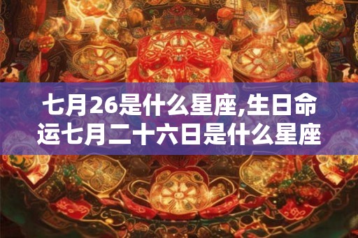 七月26是什么星座,生日命运七月二十六日是什么星座？