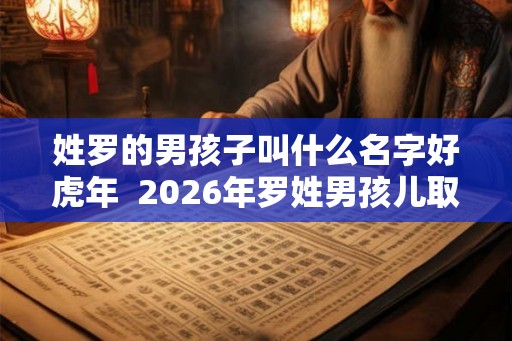 姓罗的男孩子叫什么名字好虎年 2026年罗姓男孩儿取名参考 姓罗的男孩子叫什么名字好虎年 2026年罗姓男孩儿取名参考