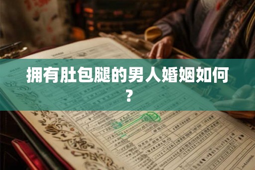 拥有肚包腿的男人婚姻如何？