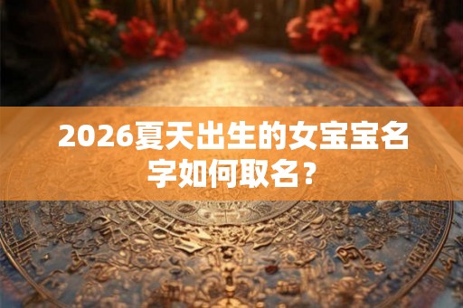 2026夏天出生的女宝宝名字如何取名？