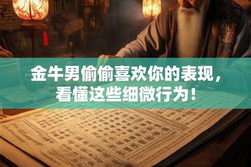 金牛男偷偷喜欢你的表现,看懂这些细微行为! 金牛男偷偷喜欢你的表现,看懂这些细微行为!