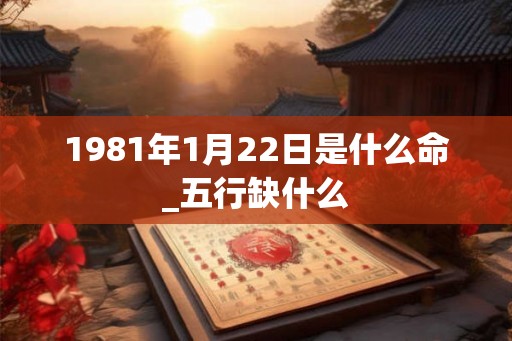 1981年1月22日是什么命_五行缺什么