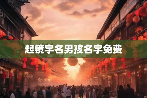 起镜字名男孩名字免费