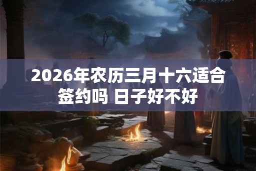 2026年农历三月十六适合签约吗 日子好不好