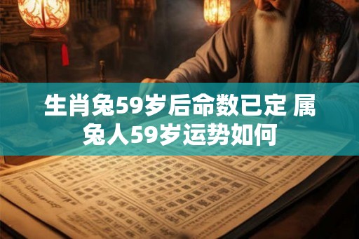 生肖兔59岁后命数已定 属兔人59岁运势如何