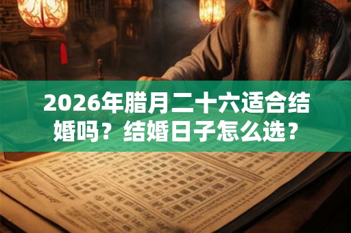 2026年腊月二十六适合结婚吗?结婚日子怎么选? 2026年腊月二十六适合结婚吗?结婚日子怎么选?
