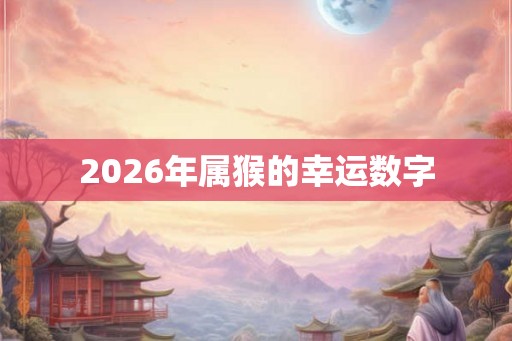 2026年属猴的幸运数字