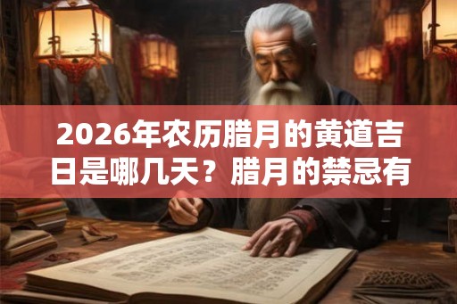 2026年农历腊月的黄道吉日是哪几天？腊月的禁忌有哪些？