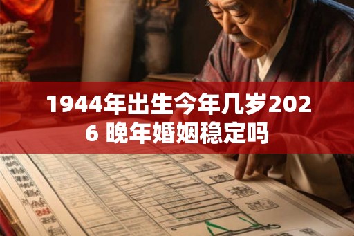 1944年出生今年几岁2026 晚年婚姻稳定吗