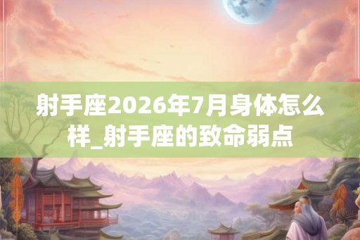 射手座2026年7月身体怎么样_射手座的致命弱点