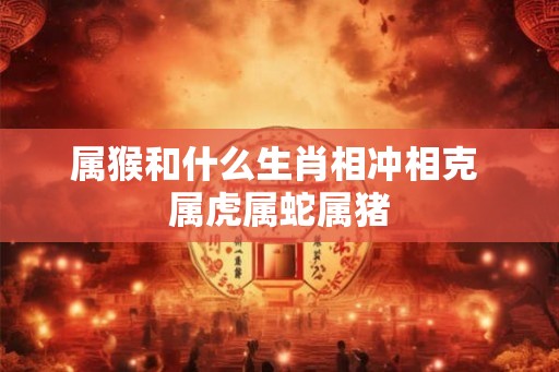 属猴和什么生肖相冲相克 属虎属蛇属猪