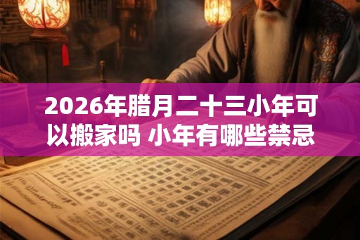 2026年腊月二十三小年可以搬家吗 小年有哪些禁忌