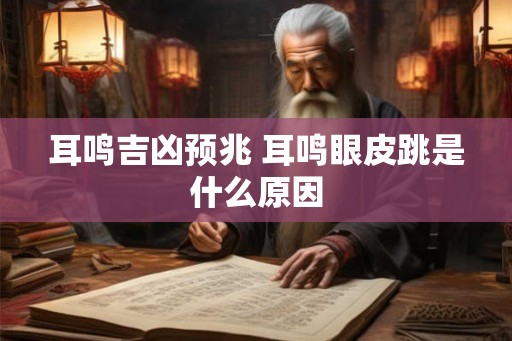 耳鸣吉凶预兆 耳鸣眼皮跳是什么原因