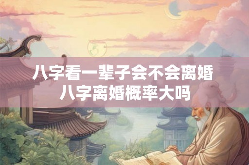 八字看一辈子会不会离婚 八字离婚概率大吗