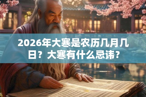 2026年大寒是农历几月几日？大寒有什么忌讳？