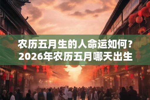 农历五月生的人命运如何？2026年农历五月哪天出生好？