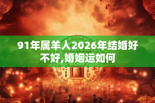 91年属羊人2026年结婚好不好,婚姻运如何