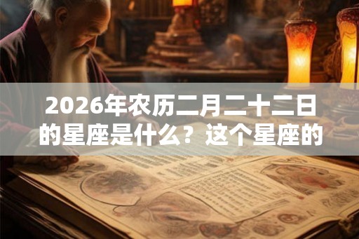 2026年农历二月二十二日的星座是什么？这个星座的爱情观如何？